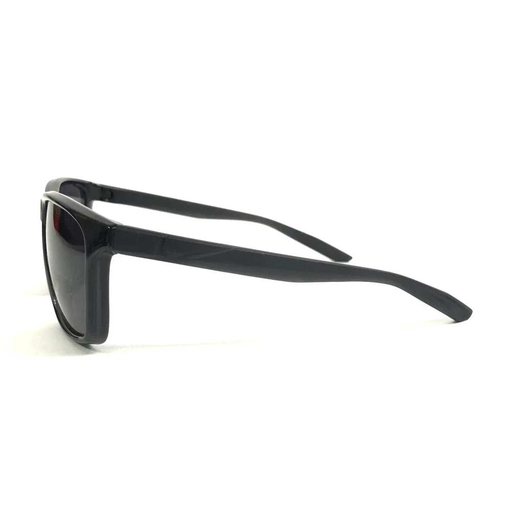 Nike Sunglasses FLIP ASCENT DJ9930 010 Shiny Black Frames Wrap with Gray Lenses
